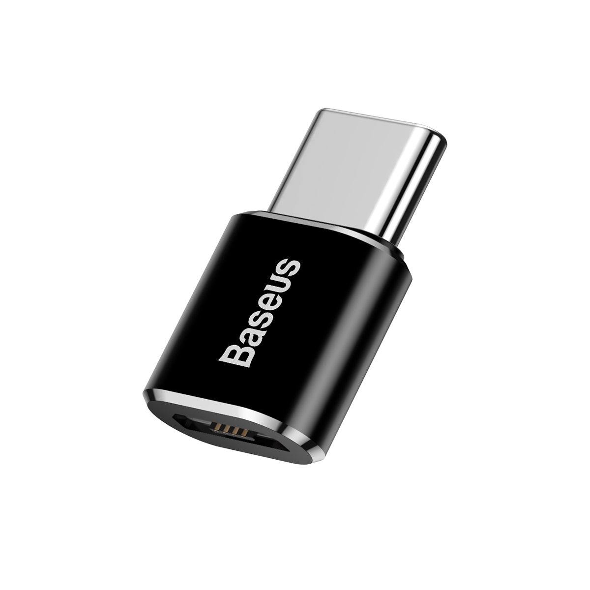 Adaptér Baseus microUSB/USB-C (F/M) čierny