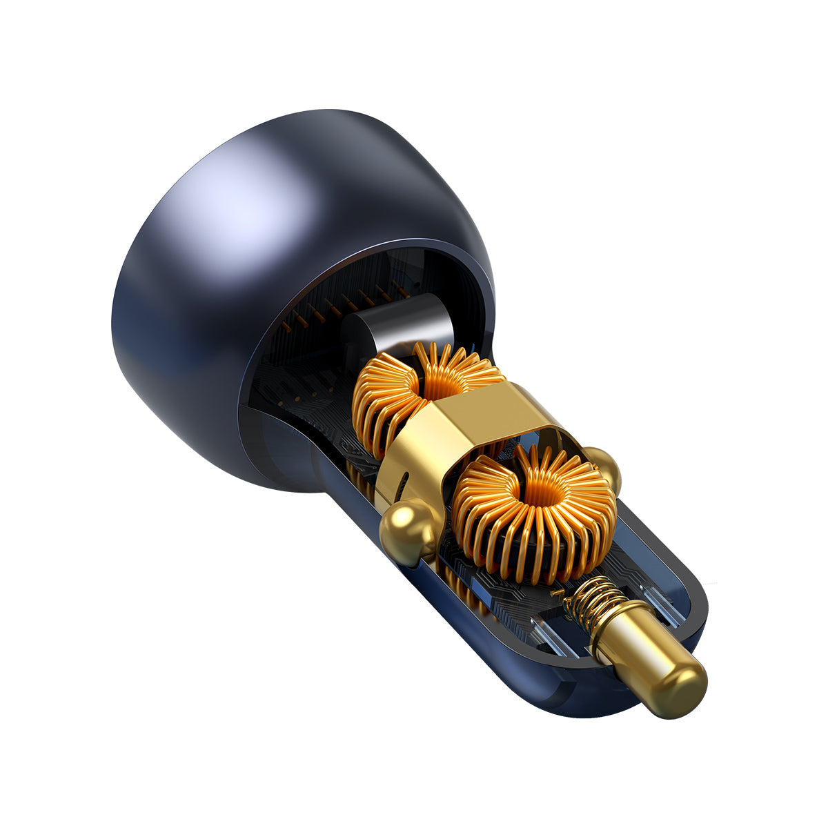 Nabíjačka do auta Baseus 65W 1x USB, 1xUSB-C sivá