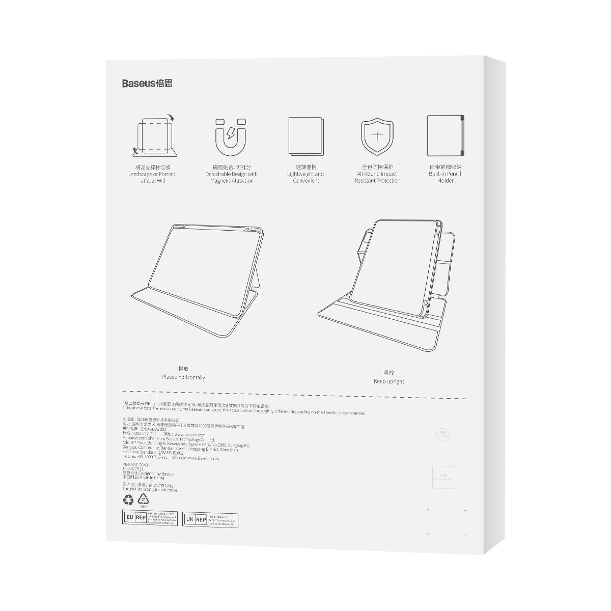 Flipové puzdro Baseus Minimalist Series pre Apple iPad Pro 11"/iPad Air4/Air5 10.9'' sivé