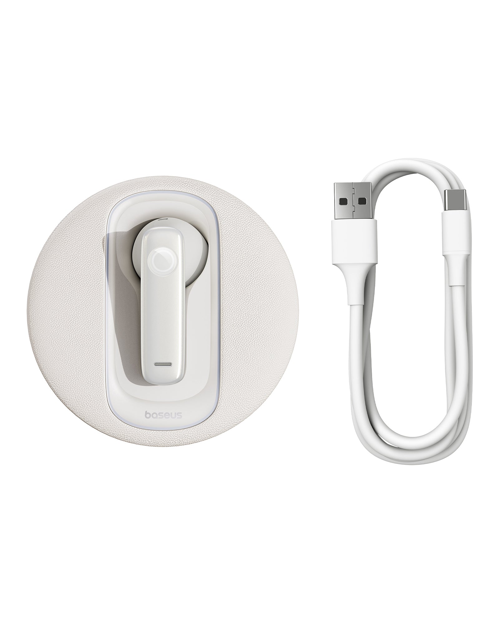 Bluetooth slúchadlo so solárnym nabíjaním Baseus Bowie CM10 biele