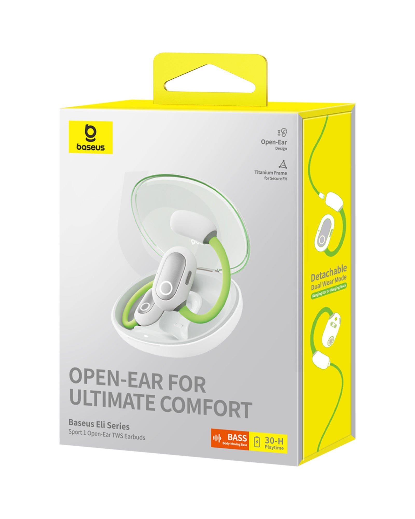 Bluetooth slúchadlá Baseus Eli Sport 1 Open-Ear zelená