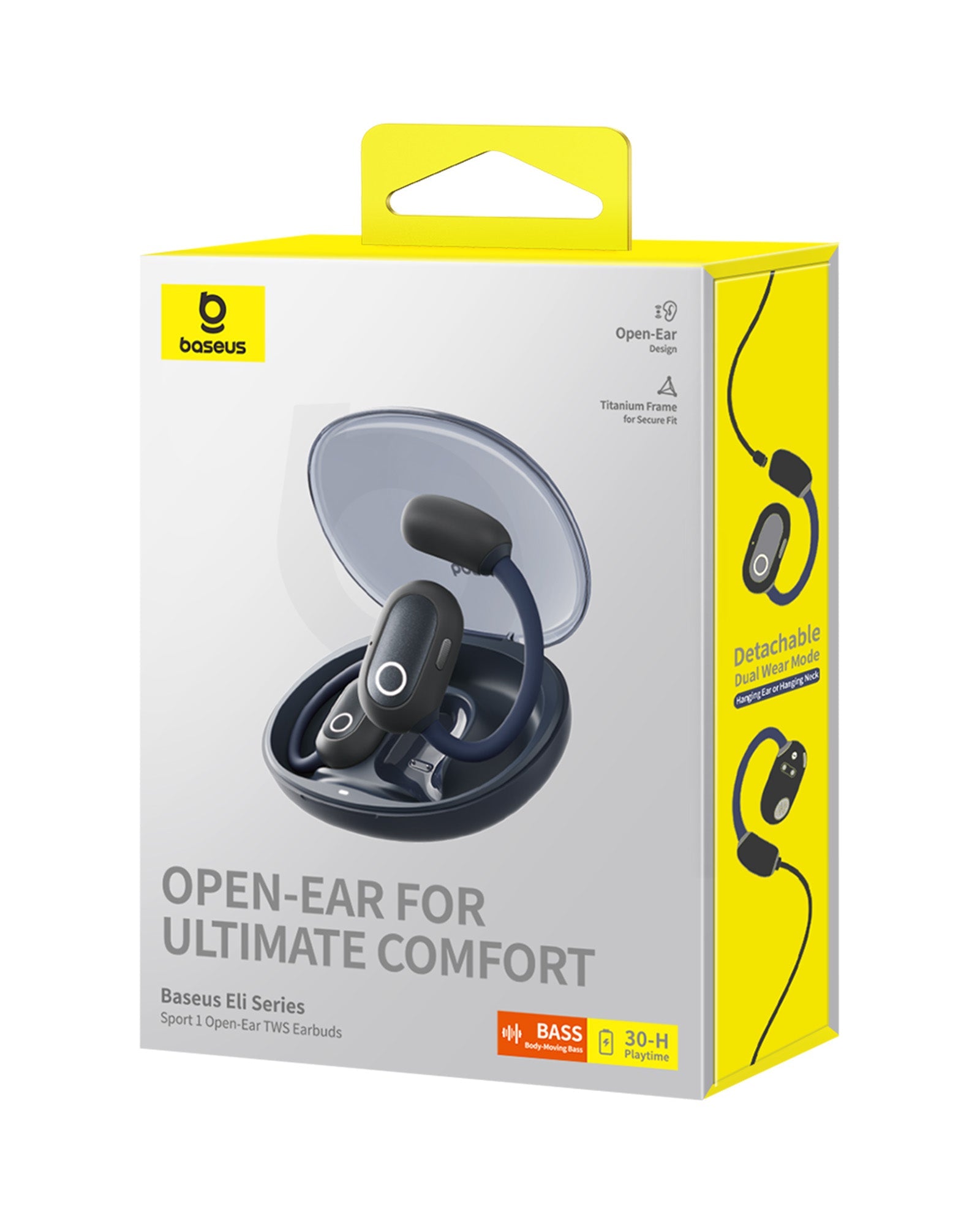 Bluetooth slúchadlá Baseus Eli Sport 1 Open-Ear TWS Cosmic Black