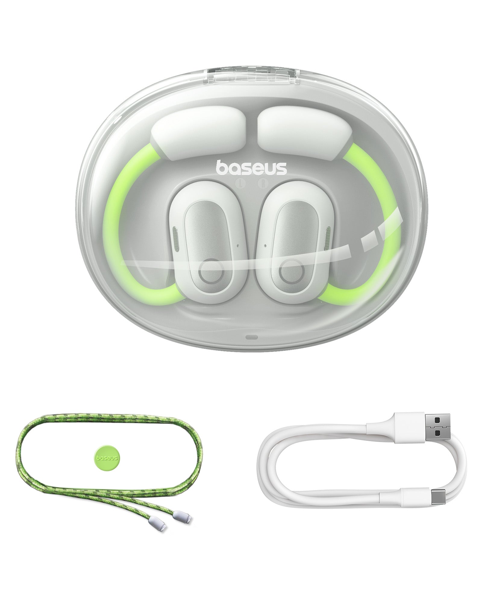 Bluetooth slúchadlá Baseus Eli Sport 1 Open-Ear zelená