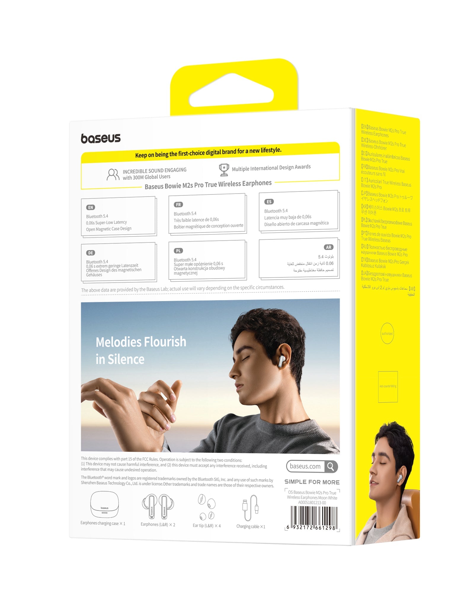 Bluetooth slúchadlá Baseus Bowie M2s Pro biela