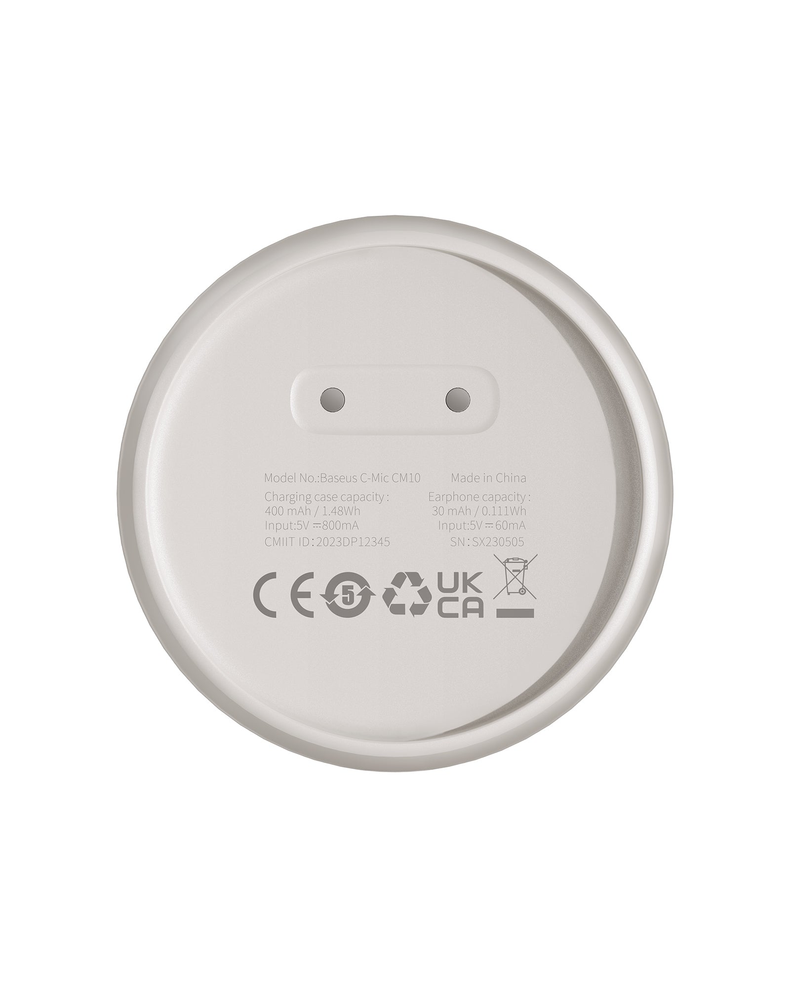 Bluetooth slúchadlo so solárnym nabíjaním Baseus Bowie CM10 biele