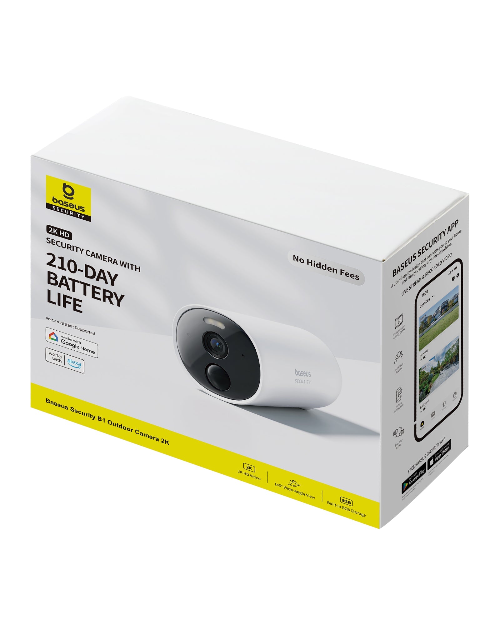 Vonkajšia kamera Baseus Security B1 2K biela