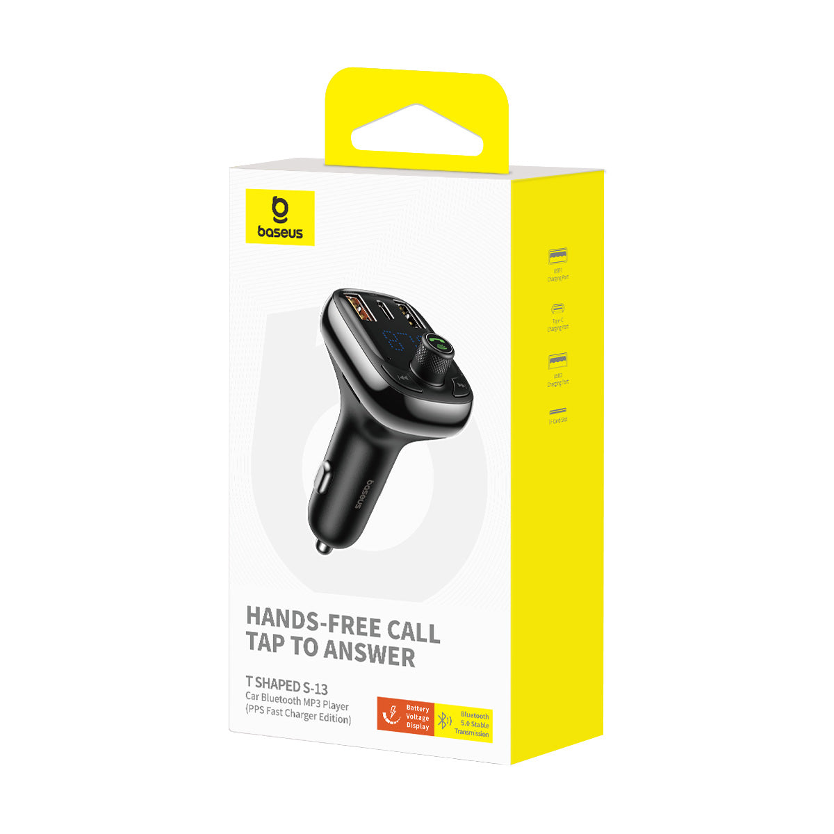 FM transmitter Baseus S13 T-shaped čierny