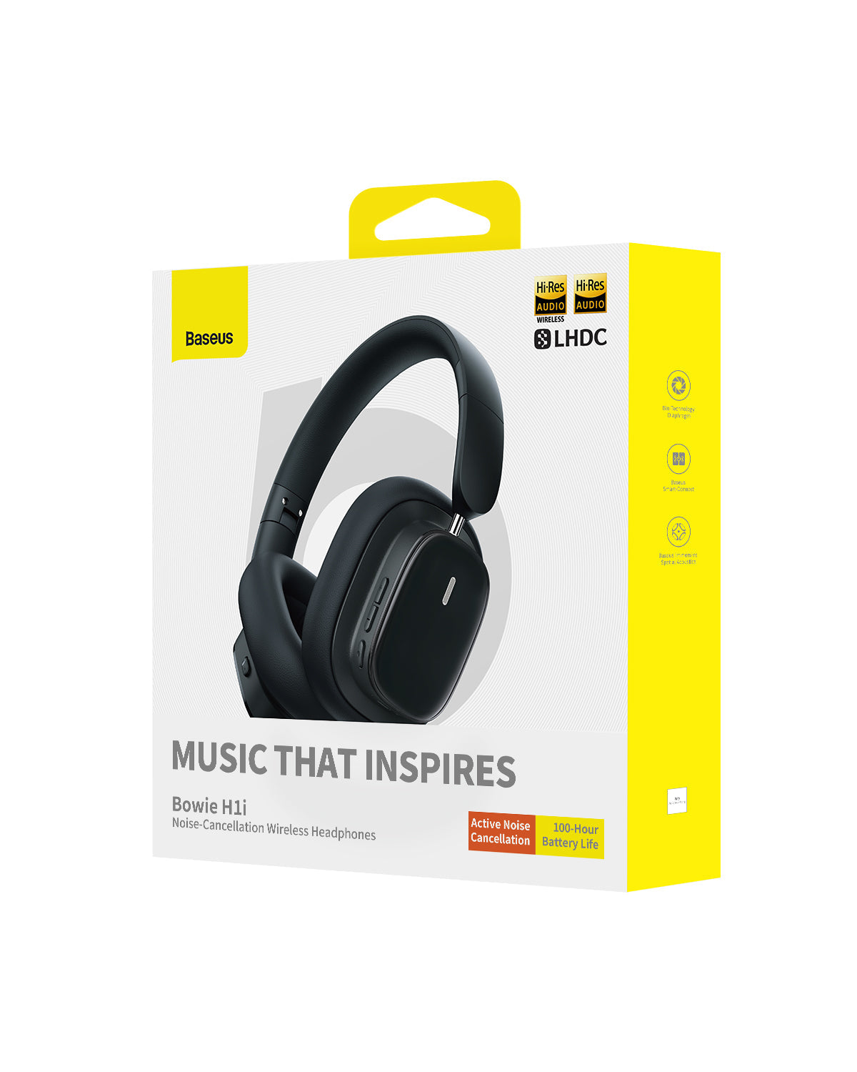 Bluetooth slúchadlá Baseus Bowie H1i s ANC čierna