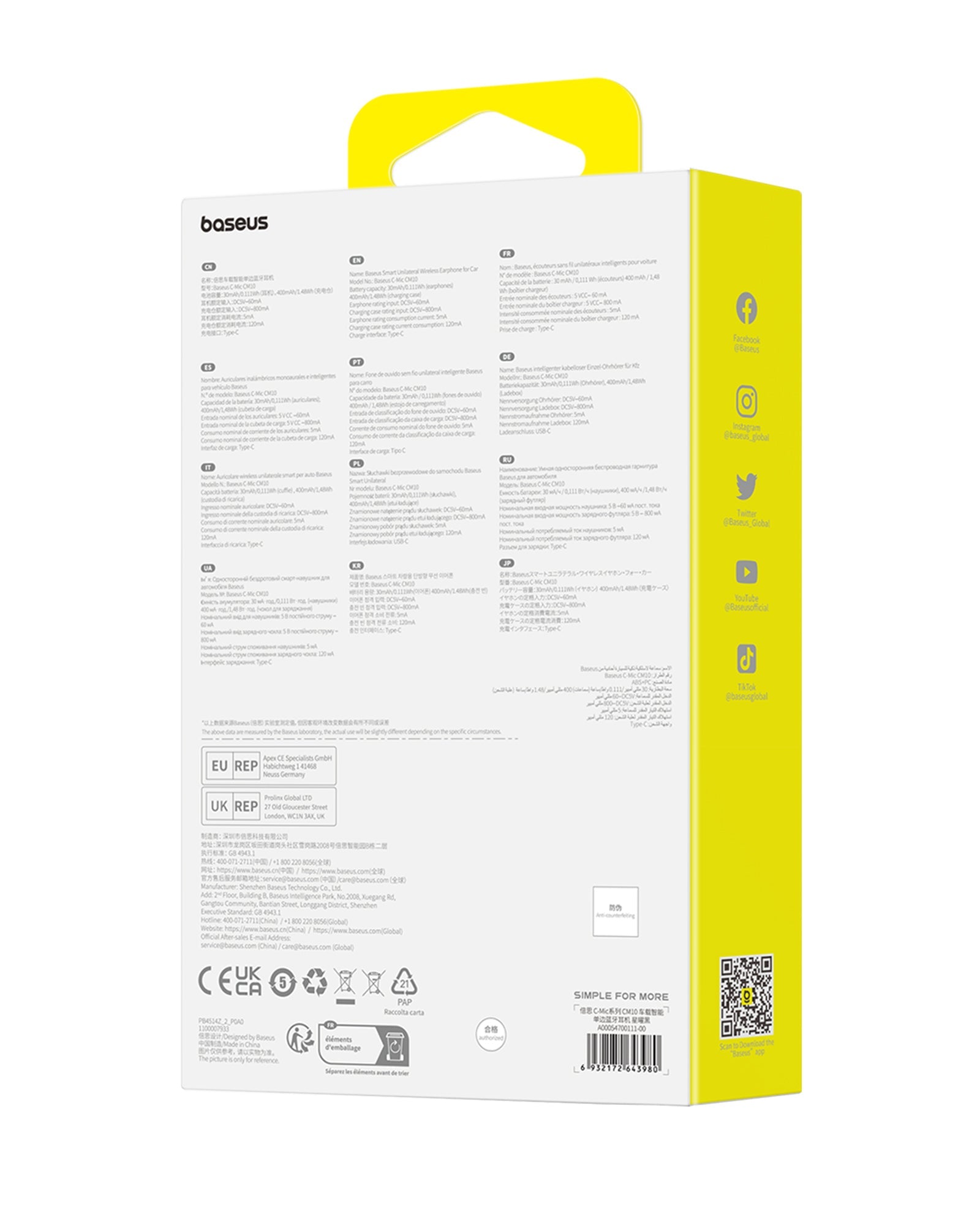 Bluetooth slúchadlo so solárnym nabíjaním Baseus Bowie CM10 čierne