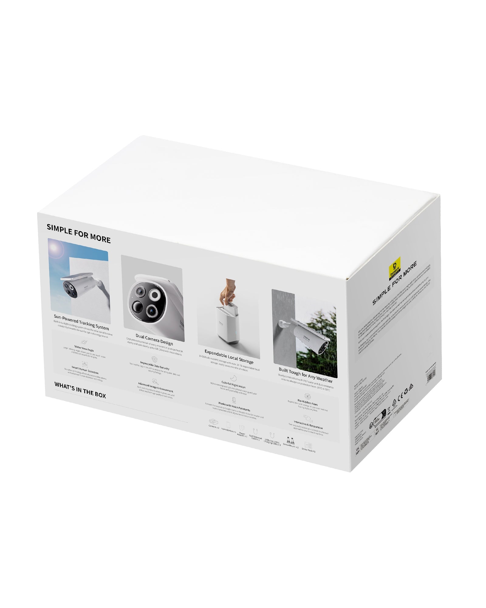 Vonkajšia kamera Baseus Security S1 Pro 3K (sada 2ks+centrálna stanica) biela