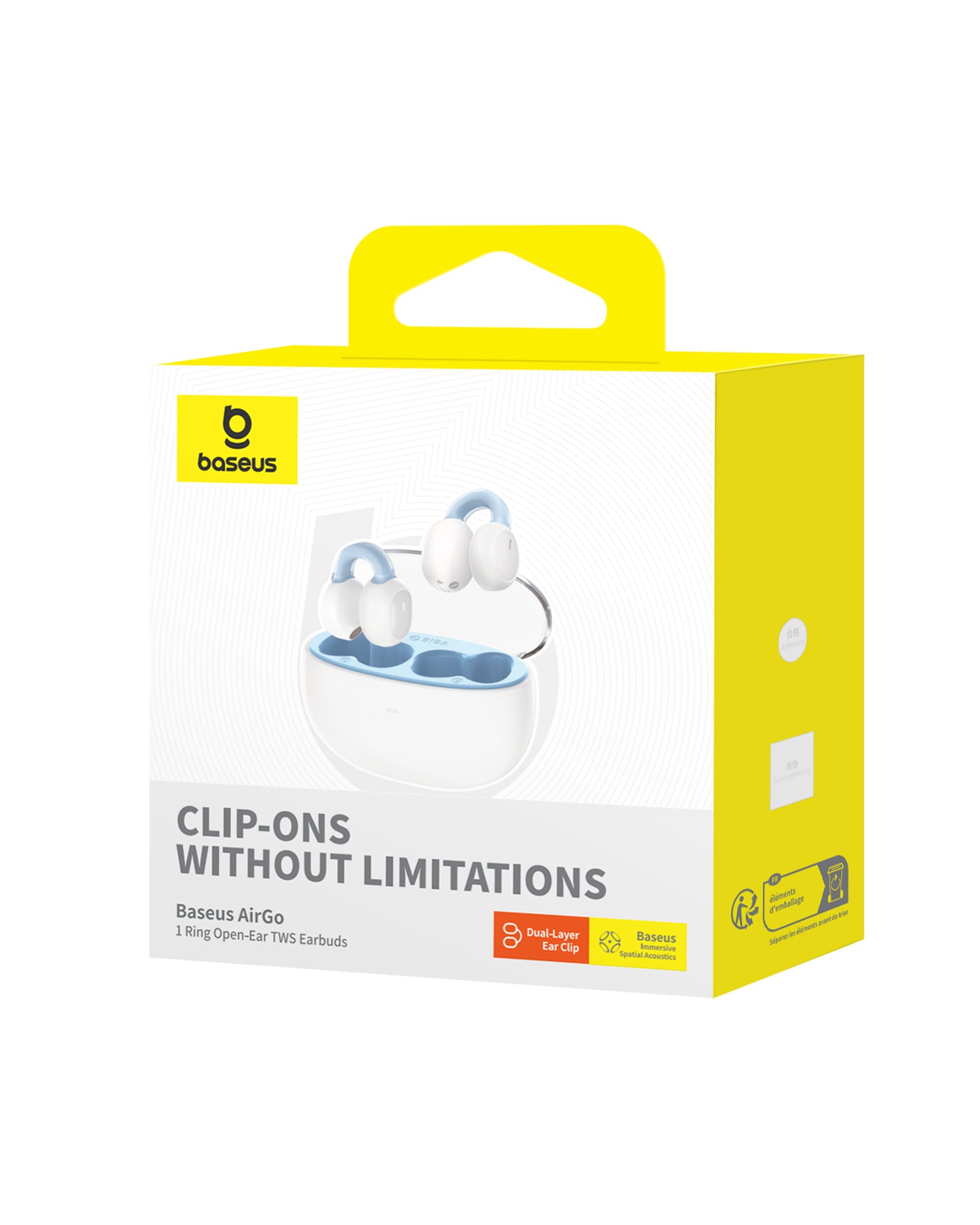 Bluetooth slúchadlá Baseus AirGo 1 TWS biela