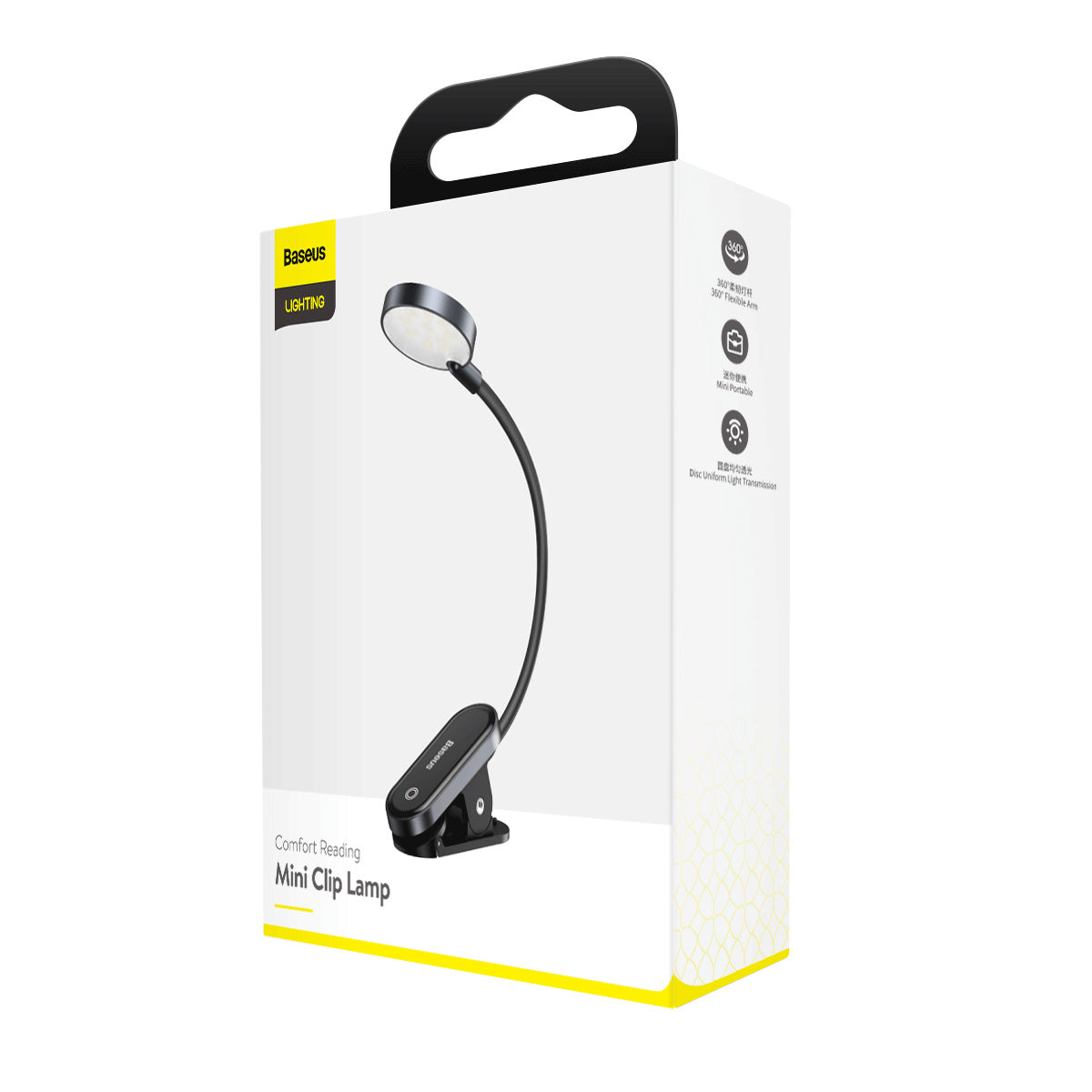 LED lampa Baseus na čítanie s klipom 3W teplá biela (4000K)