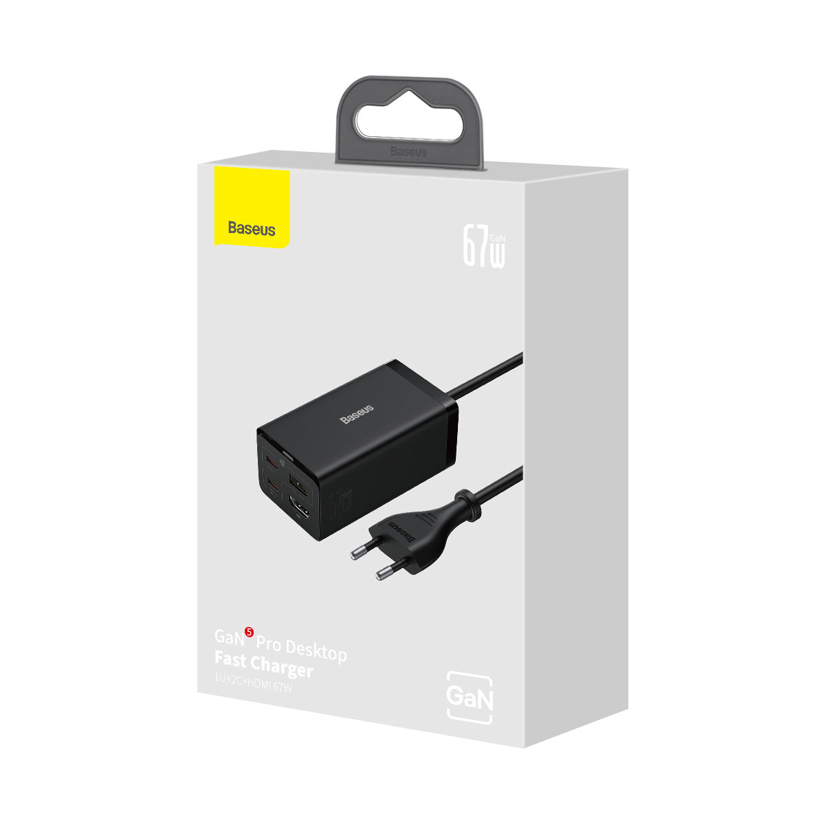 Dokovacia stanica s nabíjaním 4v1 Baseus GaN5 Pro 67W 2xUSB-C, 1xUSB, 1xHDMI čierna