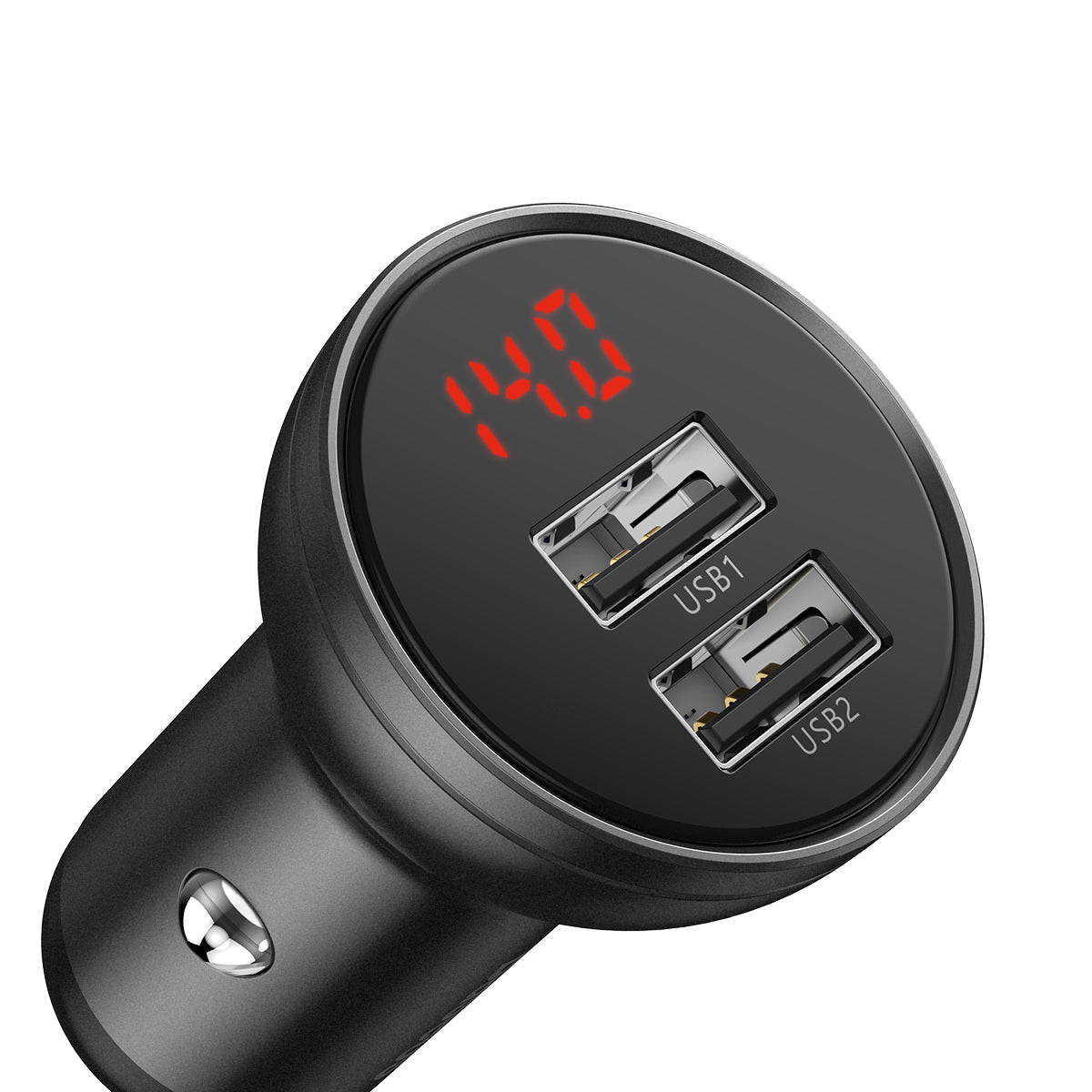 Autonabíjačka Baseus s káblom 3v1 (microUSB/USB-C/Lightning) 24W 2xUSB čierna