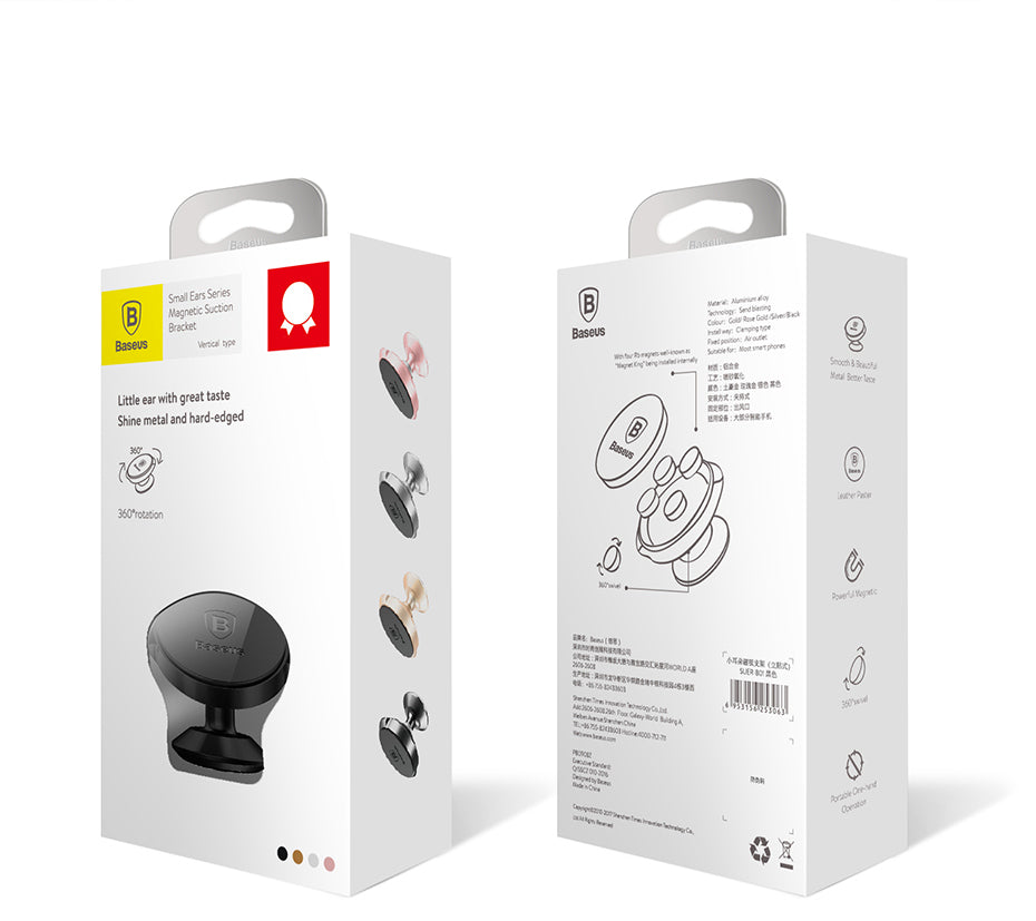 Držiak do auta s magnetom Baseus SUER-B01 Small Ears na palubnú dosku čierny