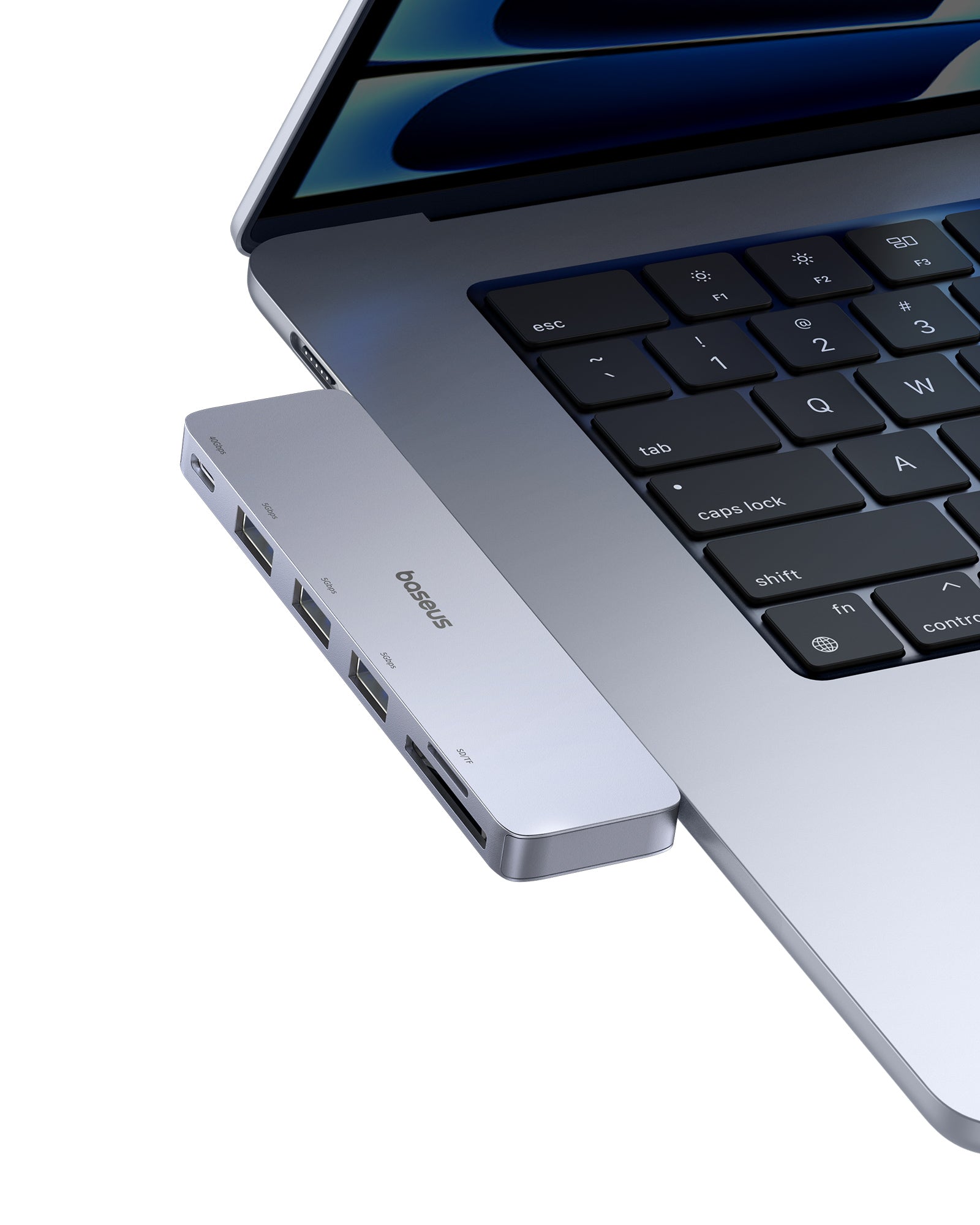 Dokovacia stanica 6v1 Baseus Ultra Joy 1xUSB-C, 3xUSB, SD/microSD slot sivá