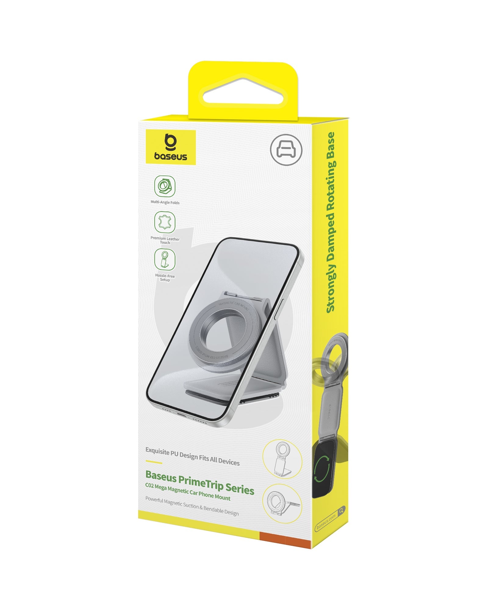 Auto držiak s magnetom Baseus C02 Prime Trip na palubnú dosku šedý