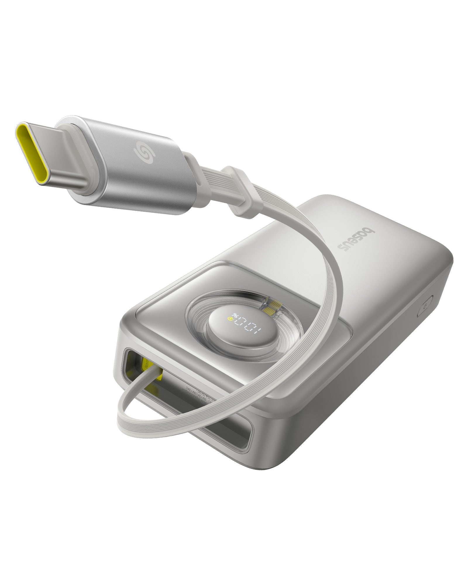 Powerbanka Baseus Free2Pull 20000mAh, 65W, s káblom USB-C biela